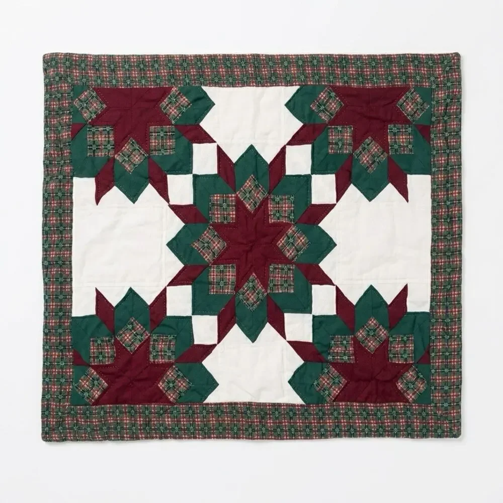 VTG Handmade Quilted Patchwork Standard Sham CottageCore CountryHome 29 x 24 in